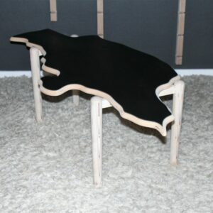 Unikt sofabord med form som Jylland, hygge, charme og sjæl til din stue. Jyllandsbordet.